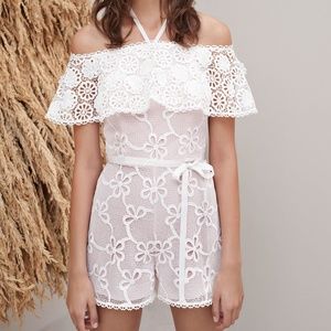 Alexis Boriana Eyelet Romper Sz M